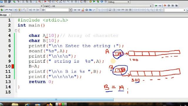 Concept Of Character Array And Character Pointer With Implementation In C Language(Hindi)