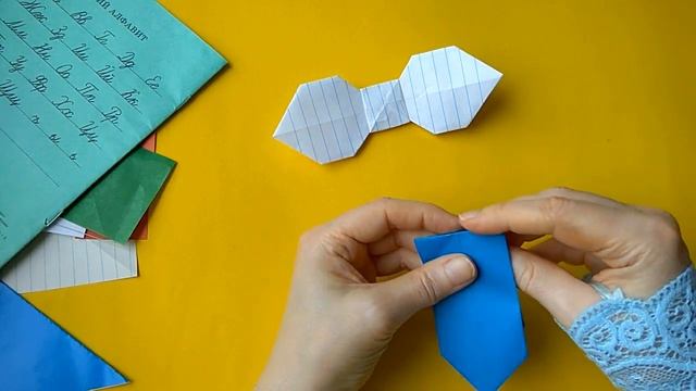 Галстук бабочка из бумаги,как сделать самомму галстук бабочку смотреть онлайн