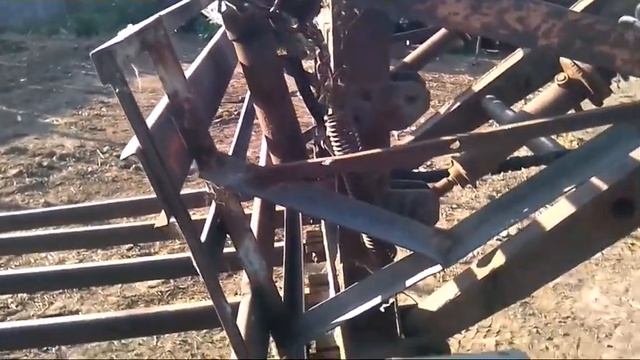 Самодельный погрузчик, вилы для сена. смотреть онлайн
