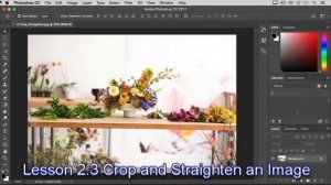 Resize an image, crop and straighten, and add image canvas Photoshop CC Tutorial Lesson 2