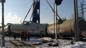 Подъём цистерн круглопрядными стропами