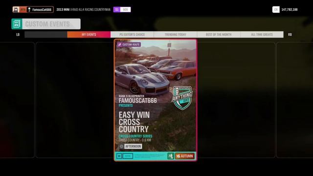 Forza Horizon 4 - Weekly Challenge Autumn Forzathon with 2013 Mini X-Raid All4 Racing Countryman