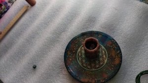 Оргонит. Активный Аквадиск с катушкой Мёбиуса с тройной петлей Мебиуса и вензелем Мировинга.