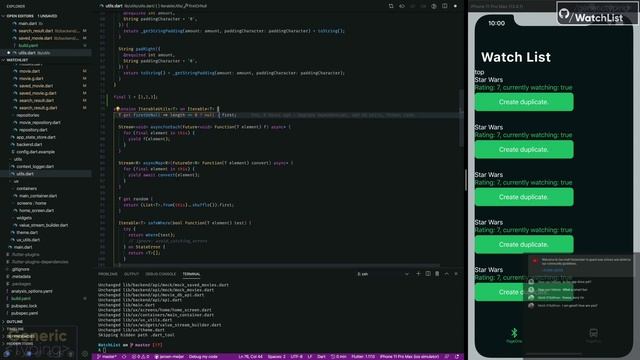 Live Coding: WatchList [Flutter] - Part 2: Streams, Immutability and Extension Methods смотреть онлайн