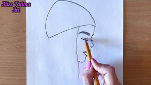 Рисуем карандашом ДЕВУШКУ В ШАПКЕ | Как Нарисовать Девушку В Шапке Очень Просто