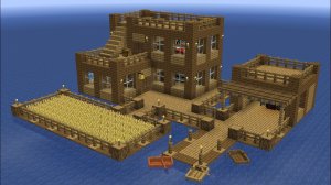 Майнкрафт - Как построить базу выживания в океане. Minecraft