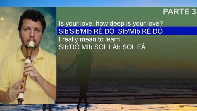 How deep is your love - Bee Gees - Notas para flauta doce contralto смотреть онлайн