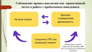 Организационные и психолого-педагогические условия предупреждения проблемного поведения