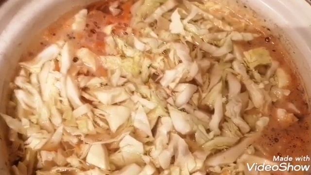 Постный стол/ я нашла замену мяса/ щи из свежей капусты с фасолью смотреть онлайн