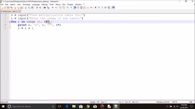 How to: Make multiplication table in Python in just 5 lines! (Beginner)