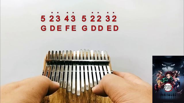 Demon Slayer : Kamado Tanjiro no Uta (Ep19 End) - Kalimba Easy Practice