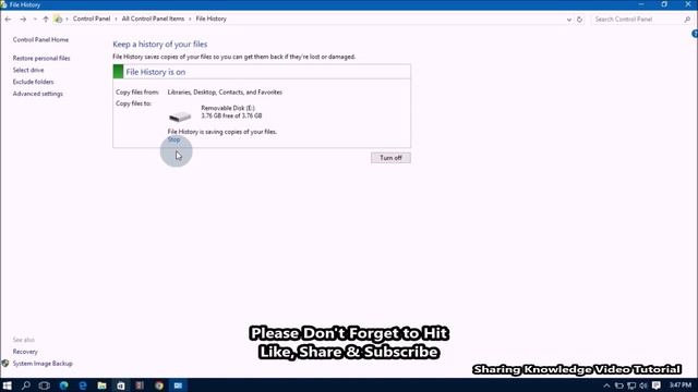 How to Backup and Restore Windows 10 Files and Folders Via File History Feature Without any Softwar смотреть онлайн