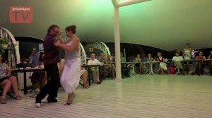 Sergey and Tatiana Statsenko, Russia, Moscow, milonga on Board "Valery Brusov" 12.08.2010