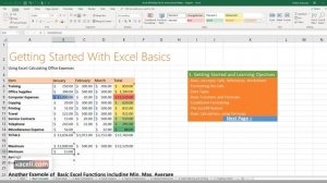 Excel 2019 Tutorial for Office 365: Calculating the Max, Min, Average and Count