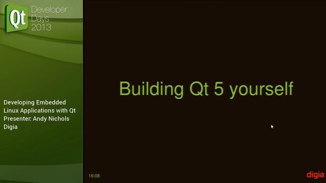 QtDD13 - Andy Nichols - Developing Embedded Linux Applications with Qt смотреть онлайн