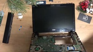 Быстрый ремонт ноутбука Acer Aspire v5 замена матрицы, полный разбор