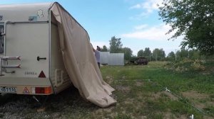 Самодельная маркиза и палатка на караван из 900 Оксфорда.