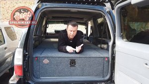 ? Toyota Prado 90 с автоспальником. Прадик коротыш с экспедиционной кроватью. Мотель в салоне