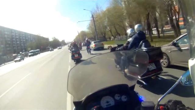 Открытие мотосезона 2018 Челябинск. Проезд мотоколонны. смотреть онлайн