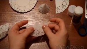 рождественский ангел из бумажной салфетки / Christmas angel from a paper napkin