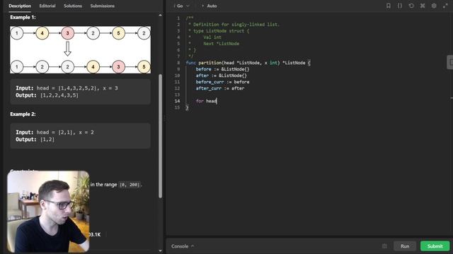 Master Linked Lists with Go! LeetCode 86. Partition List Deep Dive Tutorial by vanAmsen смотреть онлайн