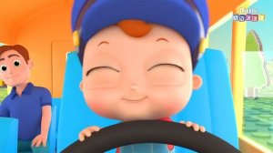 Wheels on the Bus Go Round and Round | Nursery Rhymes by Little Angel