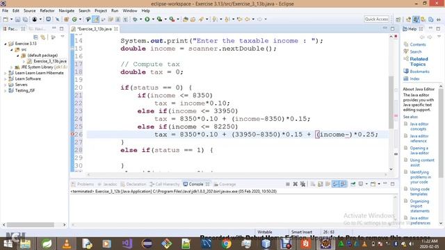 Introduction To Java Programming Exercise 3 13b смотреть онлайн