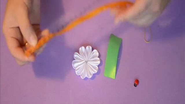 Ромашка Канзаши - chamomile смотреть онлайн