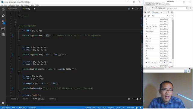 Modern Javascript Advanced working with functions 2 Rest parameters and spread operator