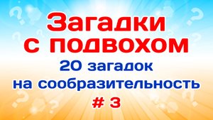 20 загадок с ответами. Загадки на логику # 3.