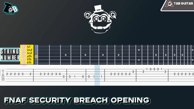 FNAF Security Breach Opening Theme - Guitar Tutorial Tab смотреть онлайн