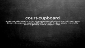 What does court-cupboard mean