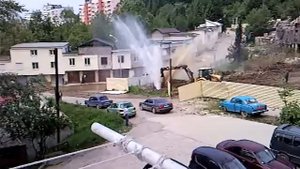 Адлер. Блиново. Начало строительства здания полиции. Подкоп подземных вод.