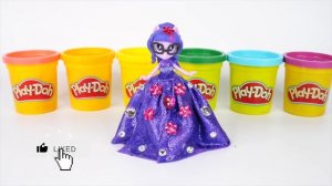 Making Super Sparkle Butterfly Dresses out of Play Doh for Princess Dolls DIY