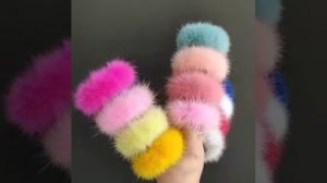 Резинки для волос ручной работы из натуральной норки