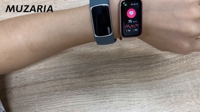 Muzaria Fitness Tracker Heart Rate Test Comparison with Fitbit смотреть онлайн