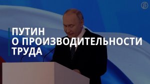 Путин: у РФ выбор между завозом мигрантов и повышением производительности труда