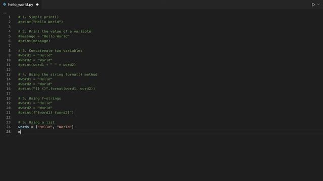 9 Ways to PRINT "Hello World" With PYTHON!