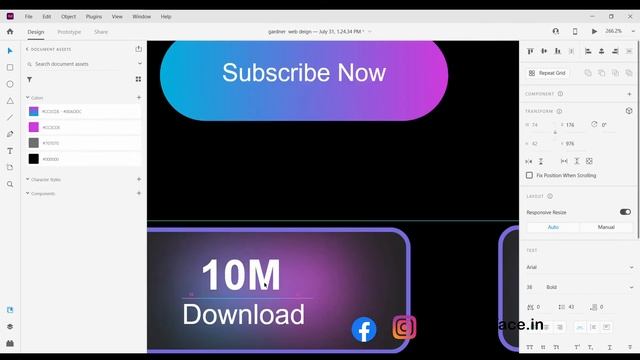 Online Podcast Web Landing Page UI UX Design  In Adobe XD | Web Design Tutorial #10