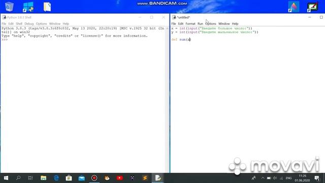 Урок по питону #2. Программа для вычисления среднего значение между числами. смотреть онлайн