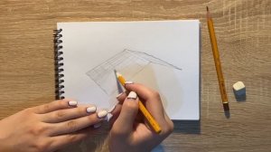 Как нарисовать крышу дома карандашом | Рисунок для начинающих поэтапно