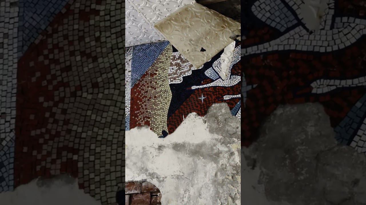 The mosaic of the USSR on the ruins of a former civilization #shorts  #abandoned  #urbex