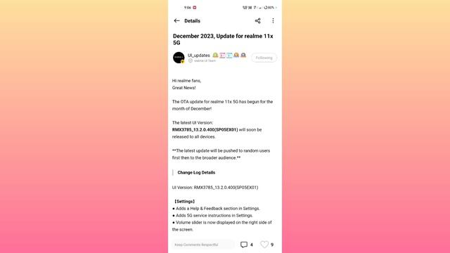 Realme New Update BAD NEWS | Realme UI 5.0 Update| Realme New 5G VoNR Update - December 2023