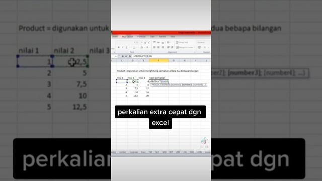 Hitung perkalian super cepat || excel || short