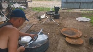 Отличная самоделка из дискатора.Сковорода САДЖ.