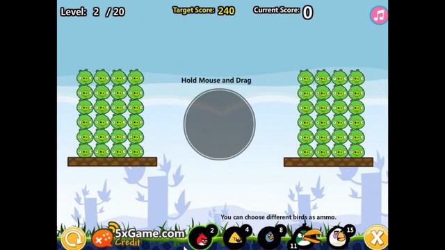 Angry Birds Free Online Games - Angry Birds Cannon Levels 1 - 3 смотреть онлайн