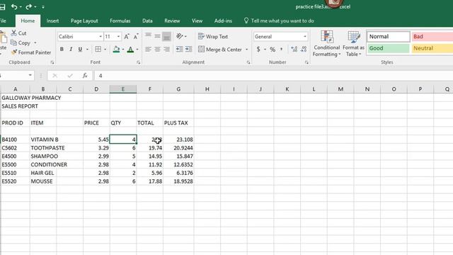 MICROSOFT EXCEL FORMATTING|FONT ALIGNMENT NUMER FORMAT STYLES AND BORDERS | #9