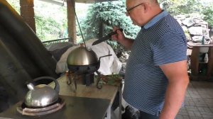 курица в смокере всё очень просто.