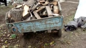 Мотоблок МС с прицепом от "Муравья"