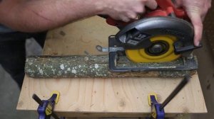 Распил поленьев циркуляркой